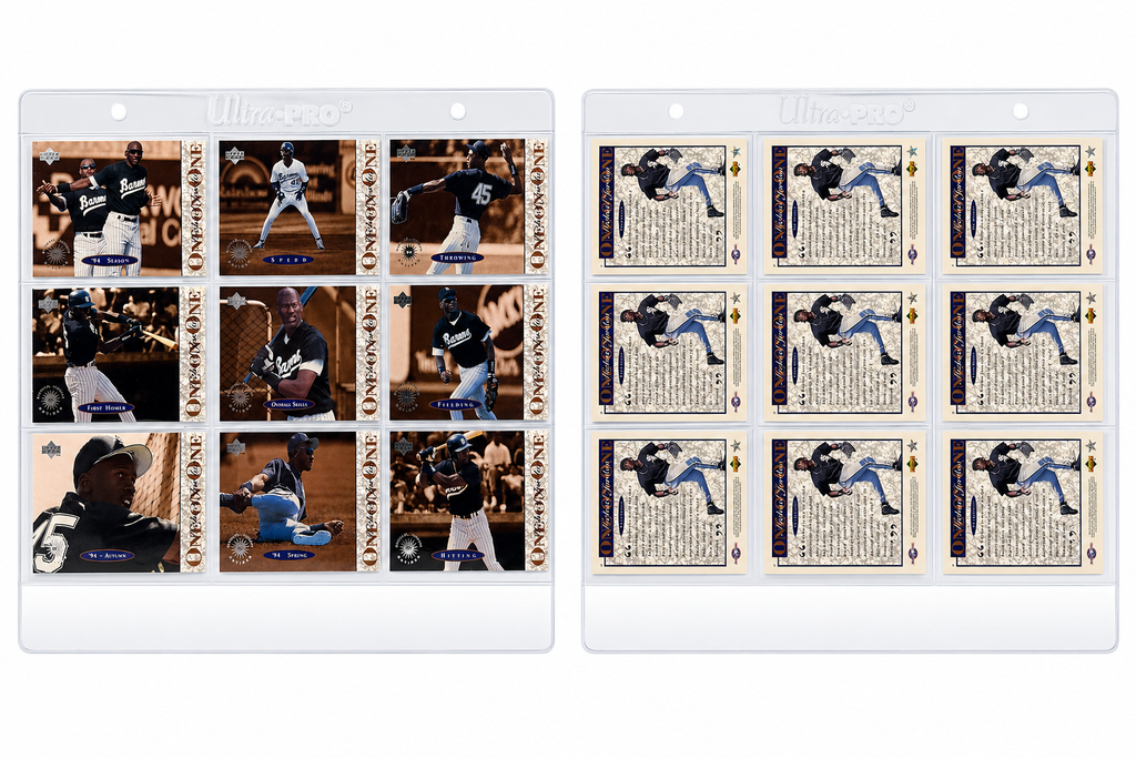 Michael Jordan “One on One” Baseball Collectible Card Sheet